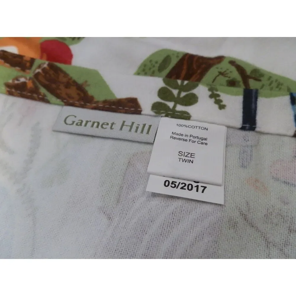 Discontinued Garnet Hill Lumbear Twin Size Sheets Lot of 2 - FLAT sheets